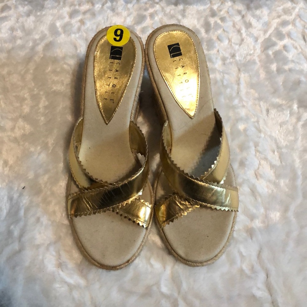 Gold Wedge Sandals